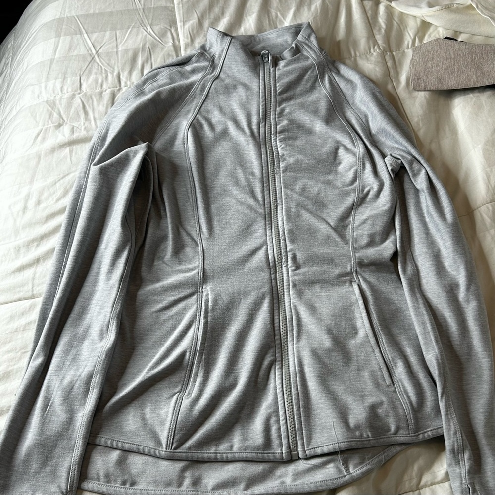 Grey workout sweater